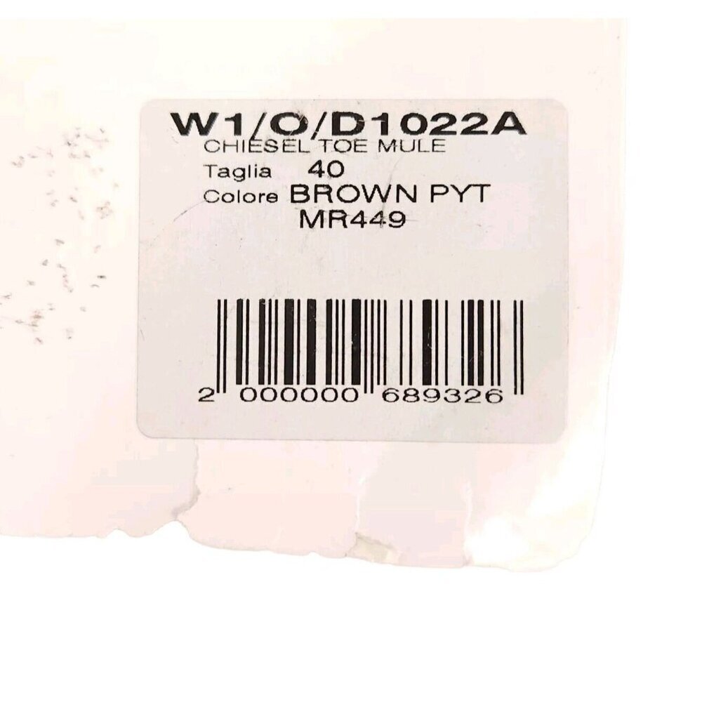 Martine Rose Python Chisel Toe Mules 40 M7 W10 Br… - image 9